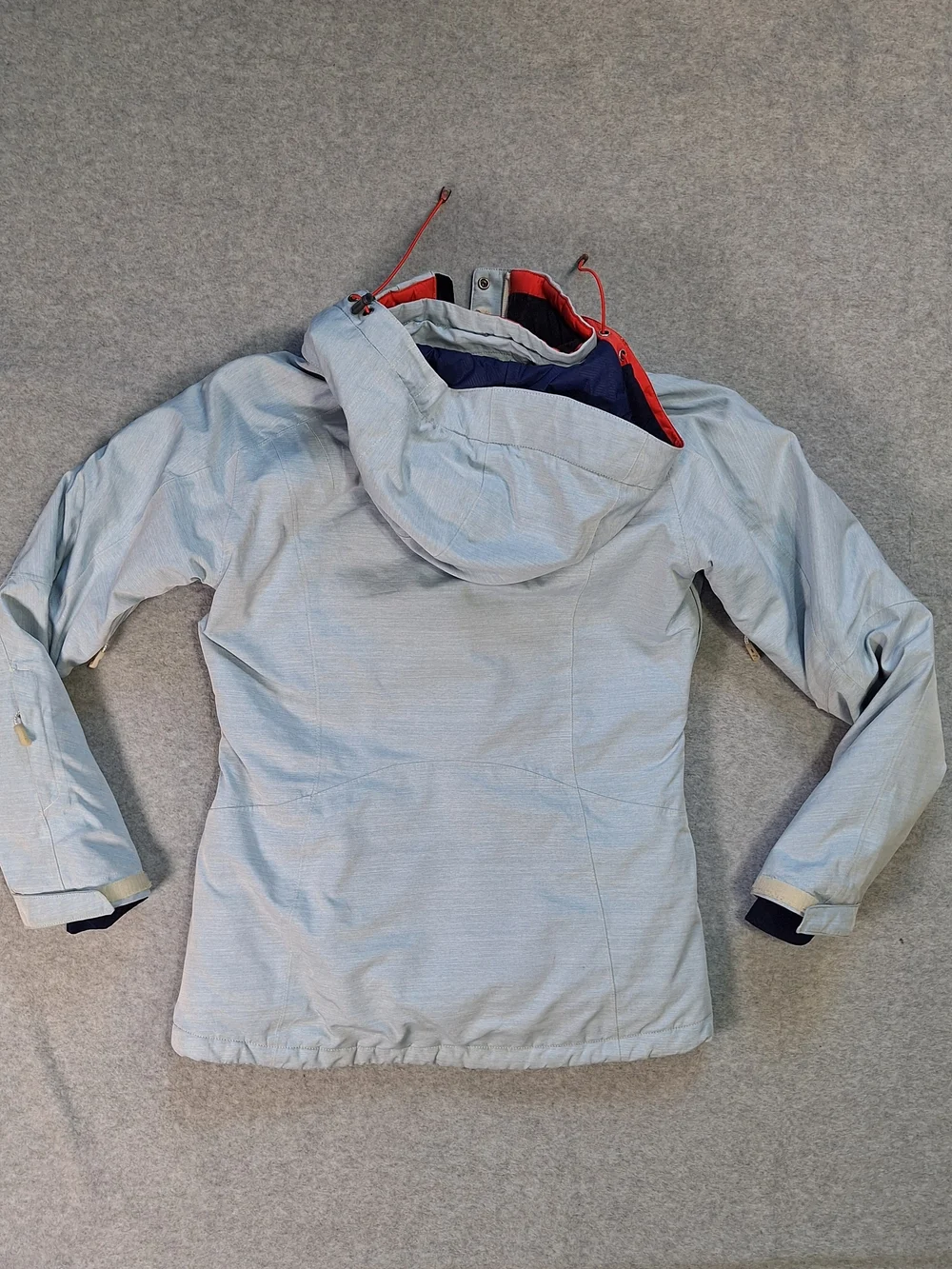 Salomon AdvancedSkin Dry Women's Heather Light Blue Hooded Ski Jacket Size S